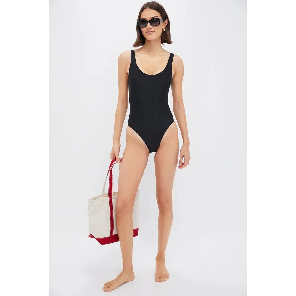 SOLID & STRIPED The Annemarie Noir Black One‎ Piece Swimsuit Size L